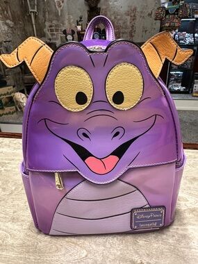 Loungefly Purple and Yellow Figment Dragon Mini Backpack